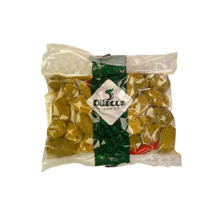 Di Lecce Busta Olive Verdi Denocciolate al Peperone Piccante 250g