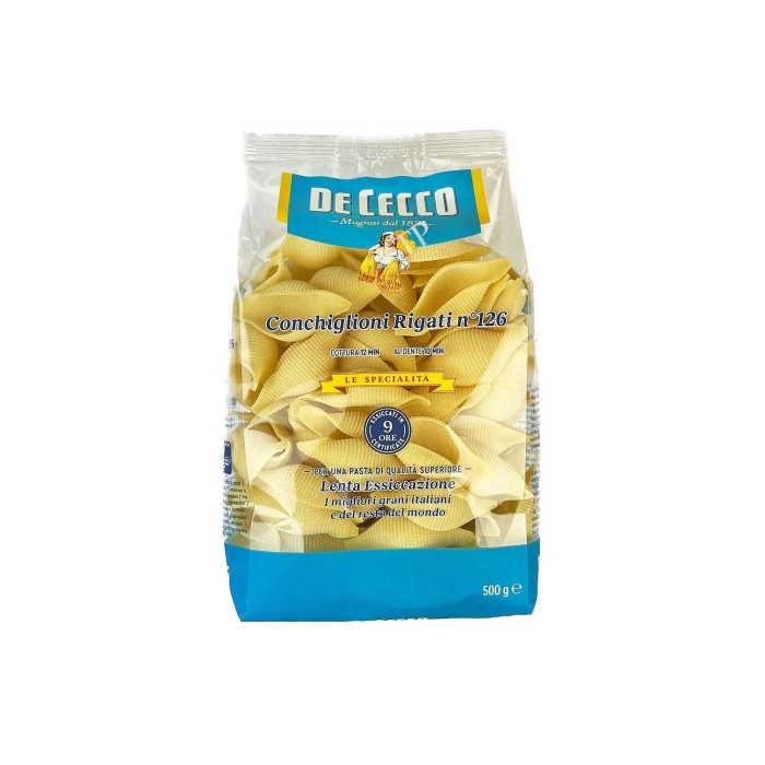 De Cecco Conchiglioni Rigati No. 126 Pasta 500g