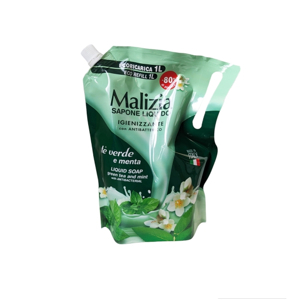 Malizia Gr&uuml;ner Tee &amp; Minze Antibakterielle Fl&uuml;ssigseife 1L Refill