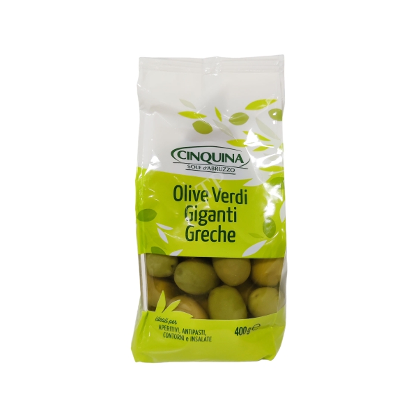 Cinquina Olive Verdi Giganti Greche 400g
