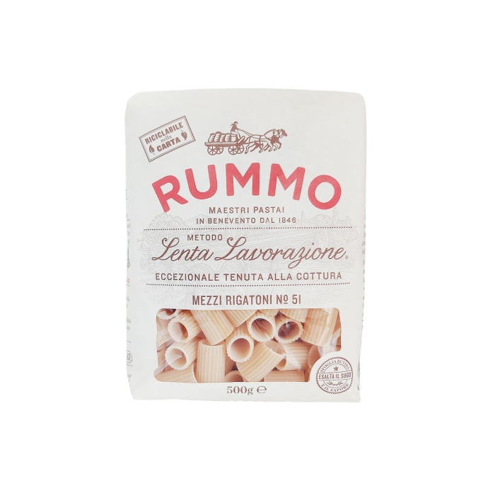 Rummo Mezzi Rigatoni No.51 Hartweizengrie&szlig;nudeln 500g